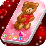 teddy bear live wallpaper android application logo